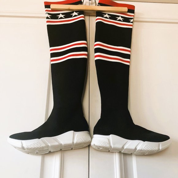 ATALINA Thigh-High Knit-Shaft Sock Sneaker Boots - Euro Size 36 (US-CA Size 6) - Picture 4 of 16